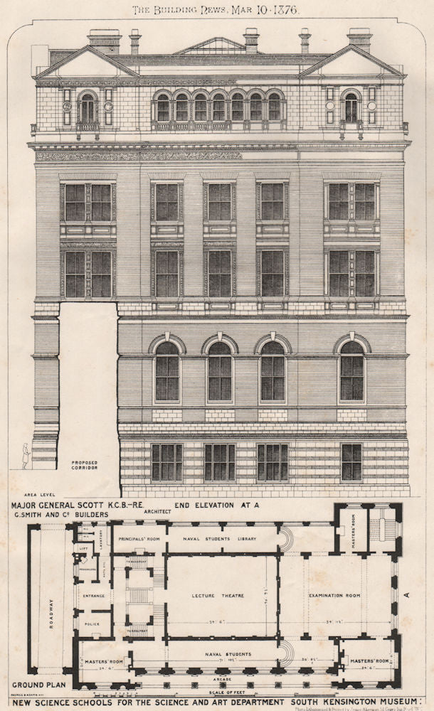 New science school, Science & Art Department, South Kensington Museum 1876
